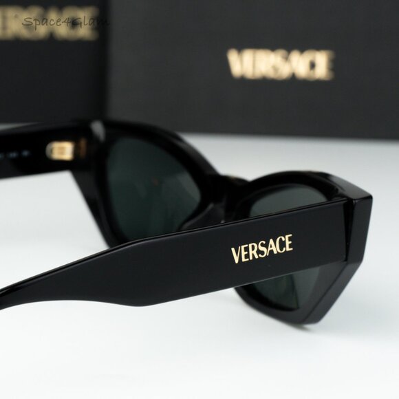 Versace Women Sunglasses Black Grey Cat Eye VE4488U GB1/87 NEW AUTHENTIC main image 6